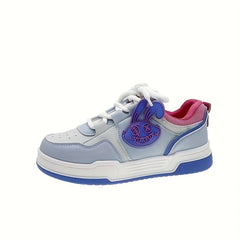 Women's Rabbit Lace-up Skate Shoes Lightweight Platform Sneakers