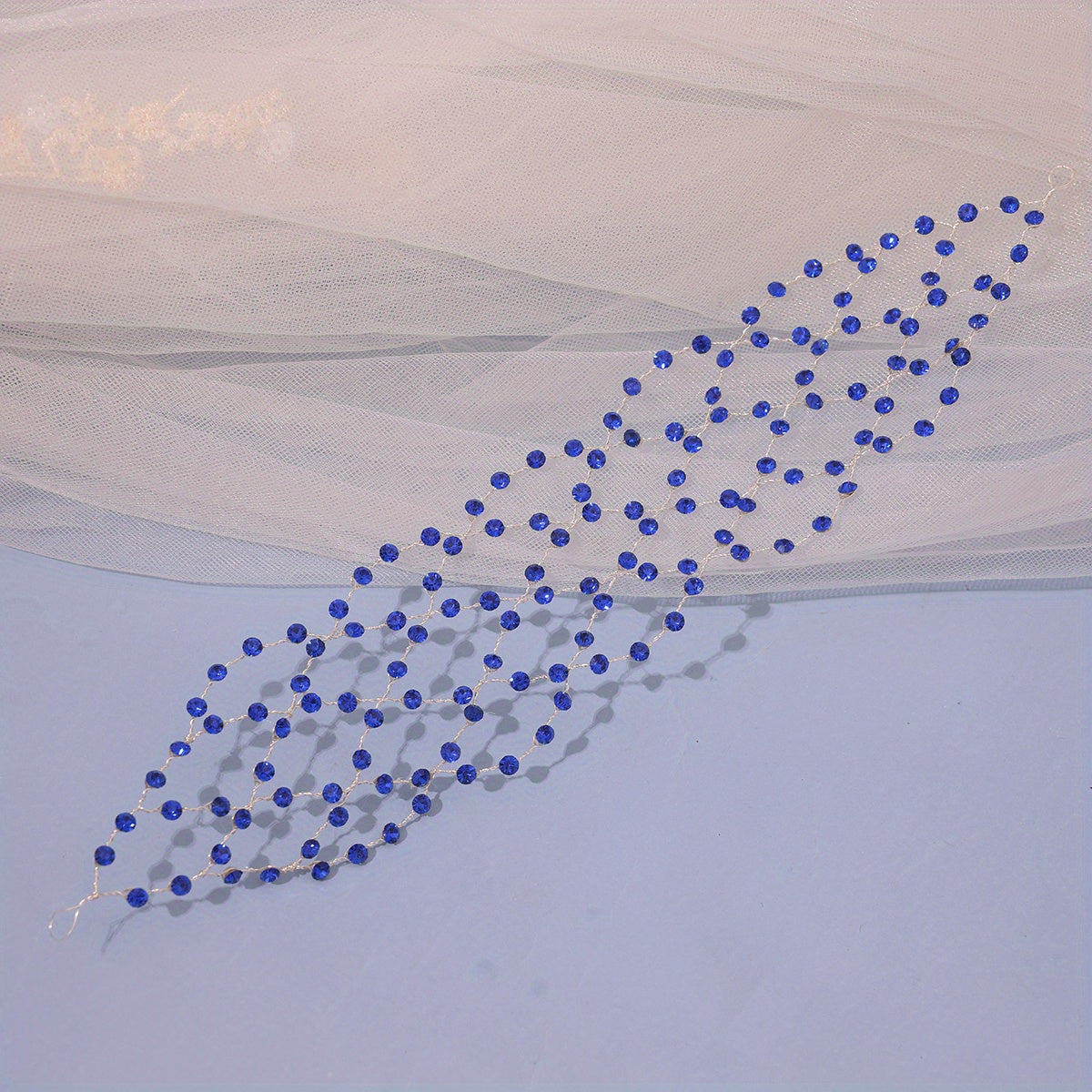 Faux Pearls Birdcage Veil Metal Net Headband Bridal Hair Hoop Bachelorette