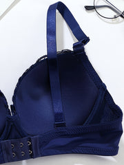 Lace Push Up Bra Comfy & Breathable Bow Tie Intimates Bra