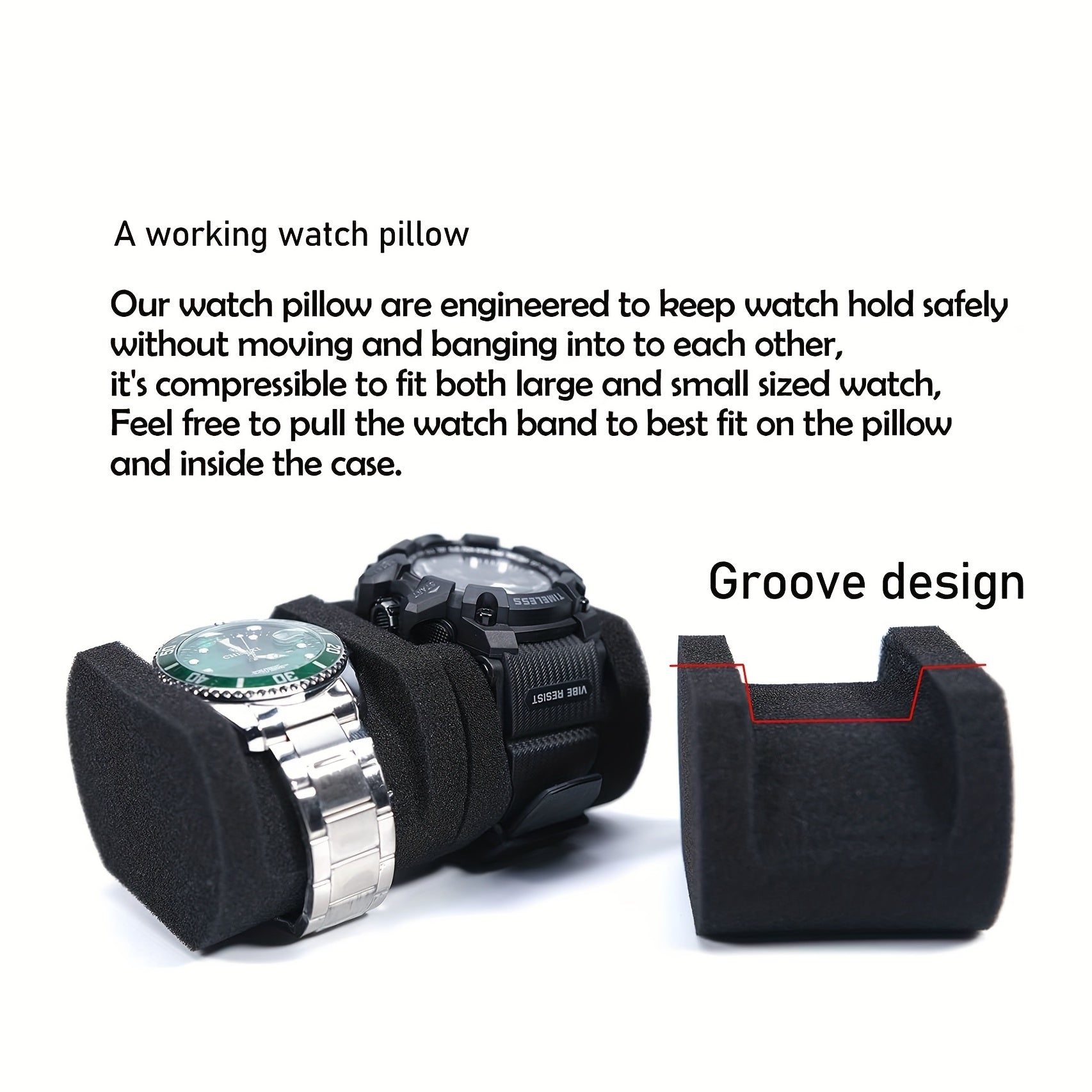 3 Slots Hard Watch Travel Case Watch Roll Case Storage And Organizer