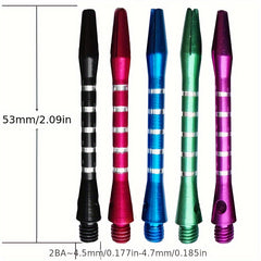 5pcs Aluminum Alloy Dart Shaft 2BA Colorful Engraved Line Standard Metal Shaft