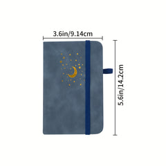 Pocket Notebook Journals 2 Pack 9 X 14 100gsm 156 Pages Moon And Stars