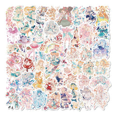 60pcs Anime Girl Stickers for Water Bottles Laptops Luggage & More