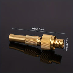 Water Spray Gun Nozzle Hose Metal Brass Car Lawn Garden High Pressure Solid