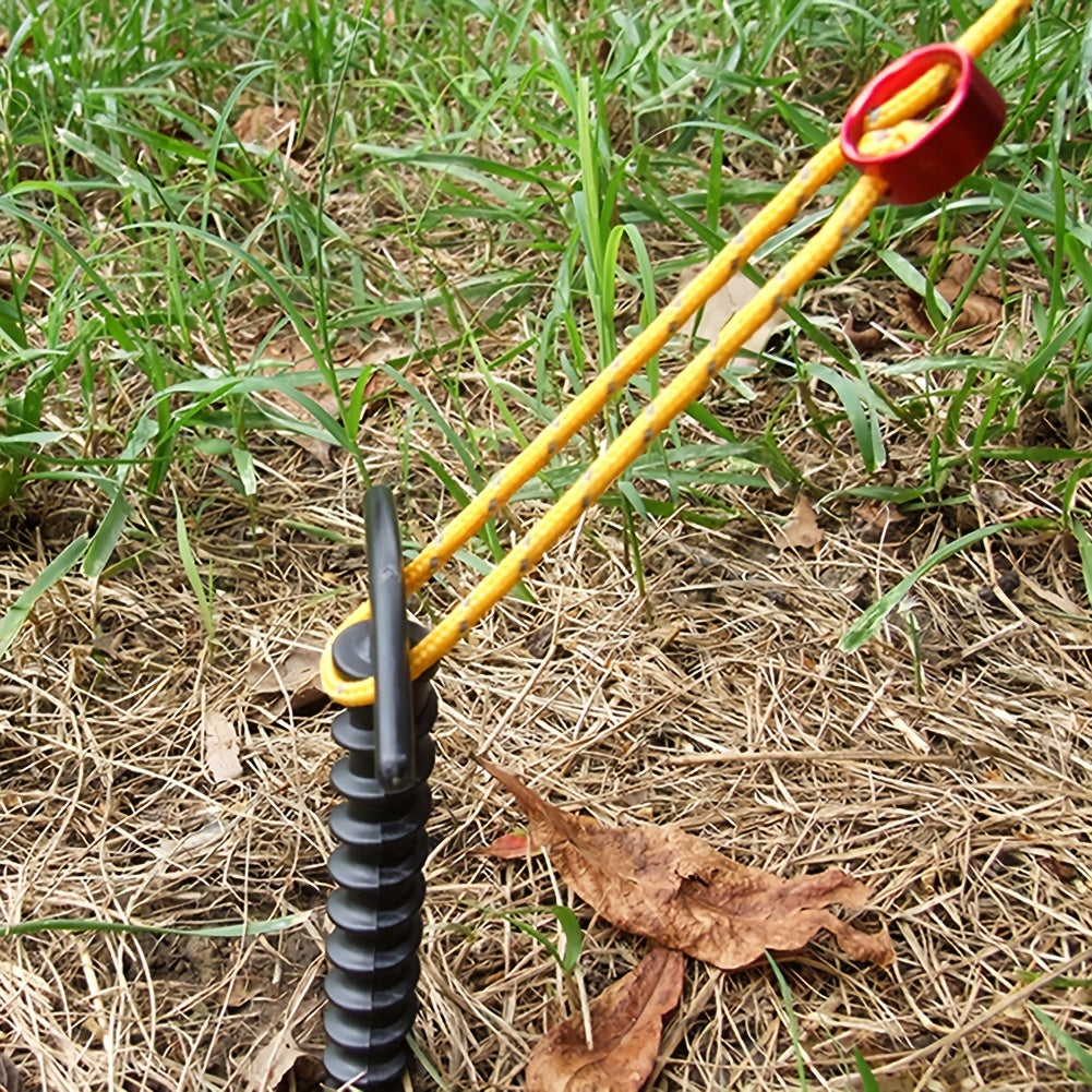 10pcs Durable Screw Anchor Tent Pegs - Rust Resistant Ground Nails