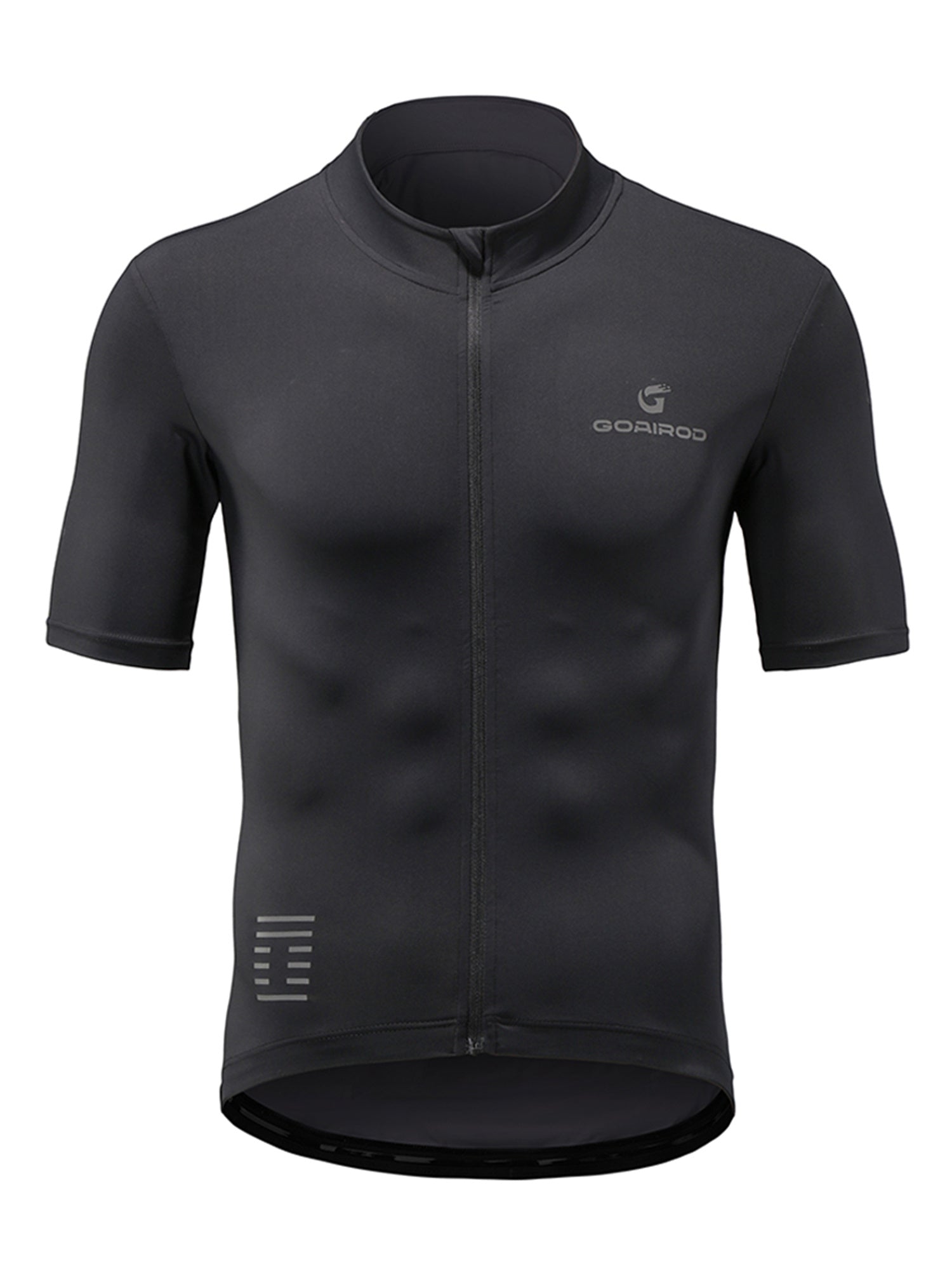 Breathable Men's Cycling Top with Zipper Short Sleeves