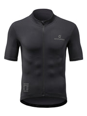 Breathable Men's Cycling Top with Zipper Short Sleeves