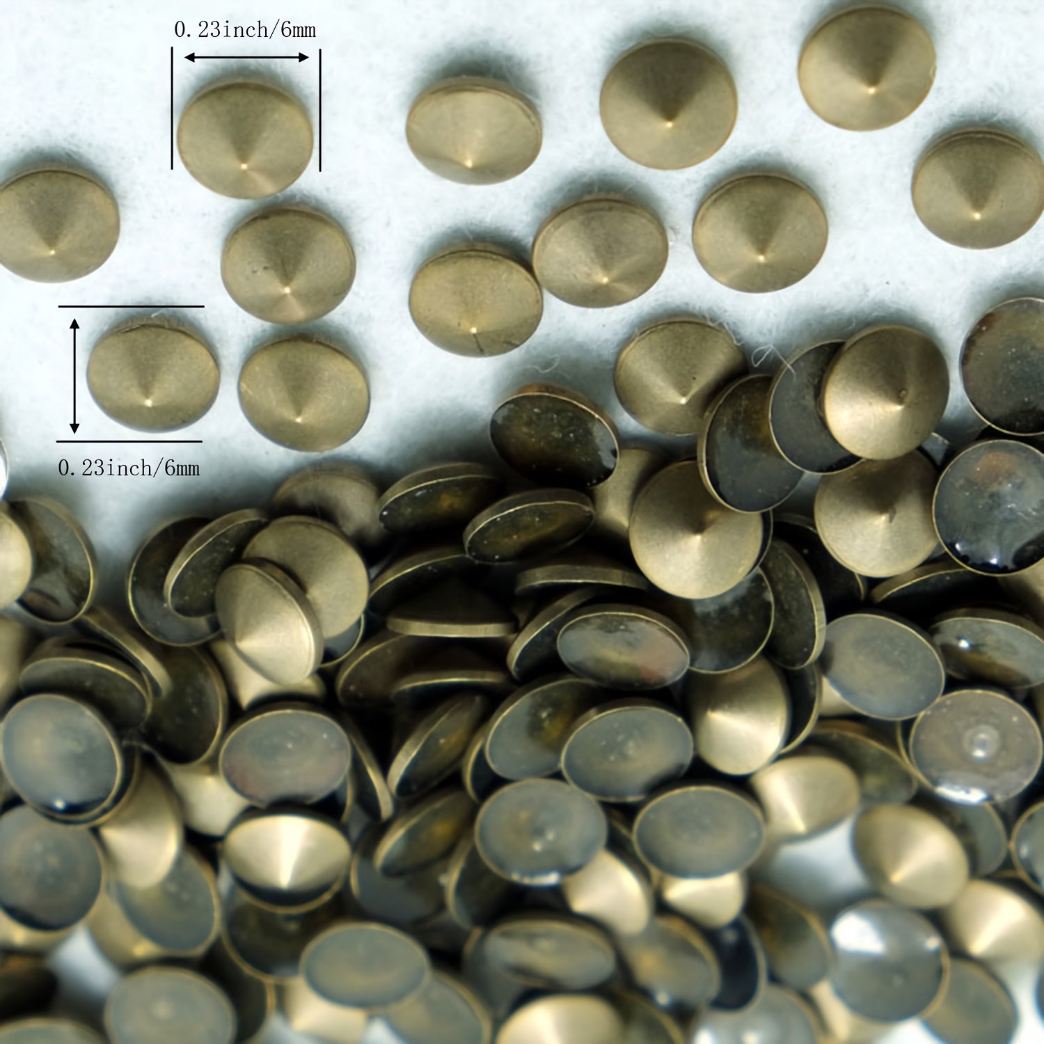 500pcs Copper Punk Rivets Studs Spikes DIY Craft Garment Leather Bag Shoes