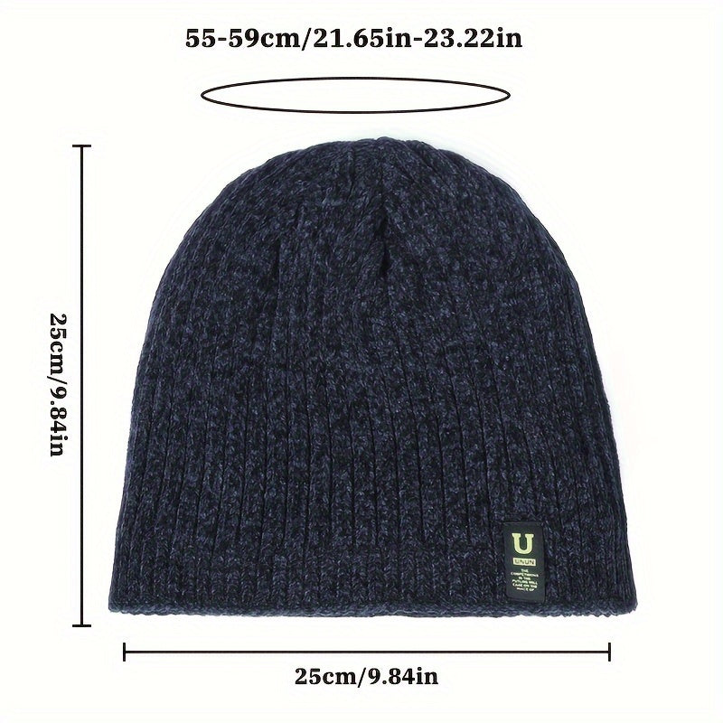 Velvet Knitted Warm Beanie Hat Ear Protection Winter Hat