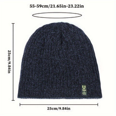 Velvet Knitted Warm Beanie Hat Ear Protection Winter Hat