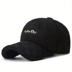 Winter Lamb Wool Thickened Hat Casual Versatile Baseball Cap for Women Men