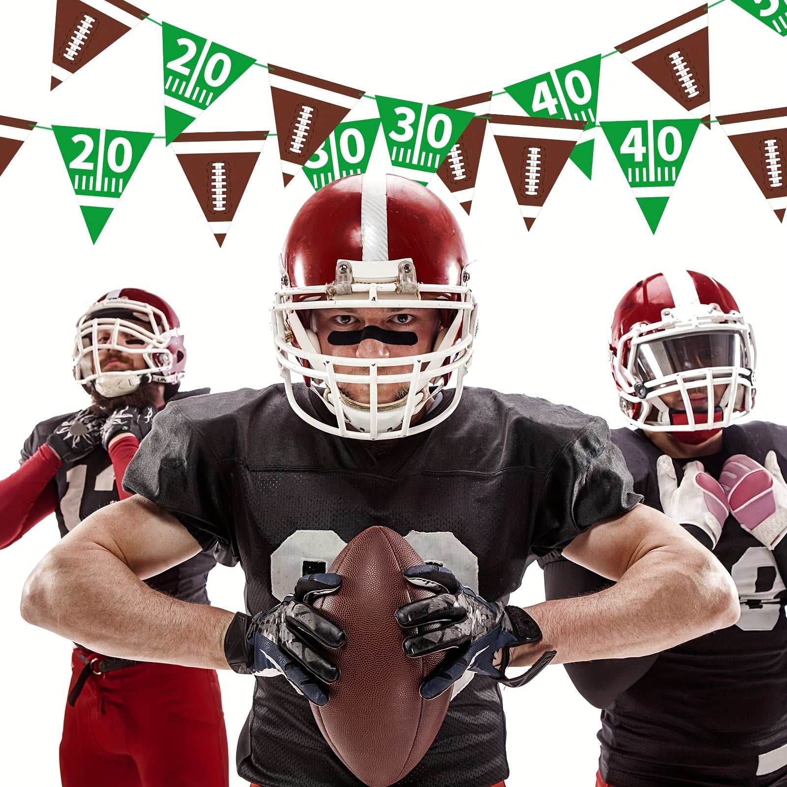 Football Paper Triangle Banner Football Party Supplies