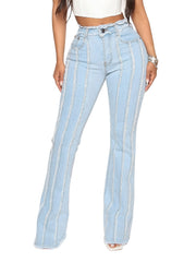 Casual Jeans Women's Flared Denim Pants