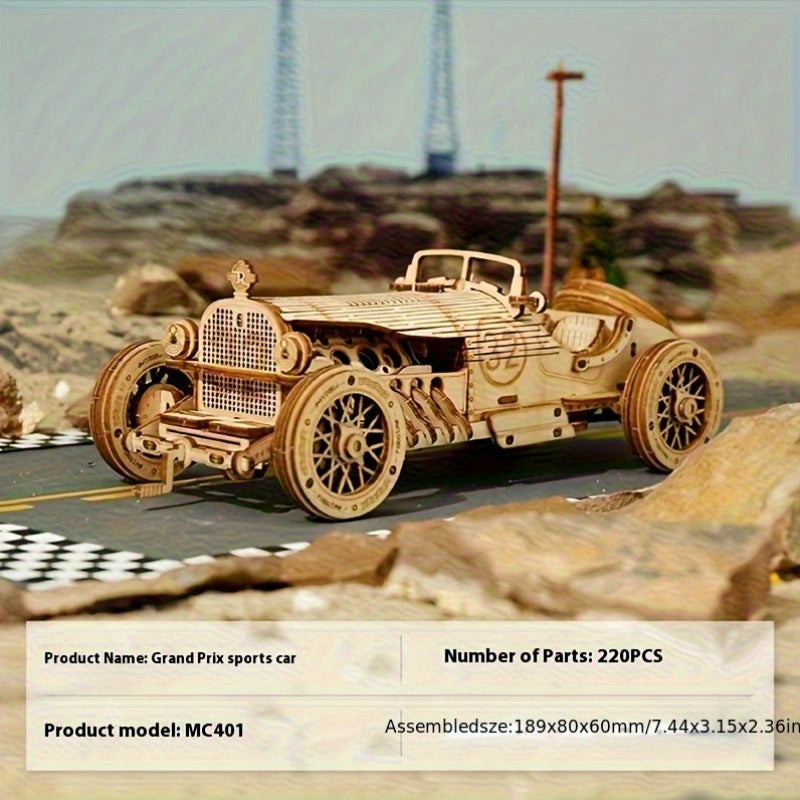 220pcs 3D Hand Painted Toy Cars Antique Car Building Blocks Sports Car