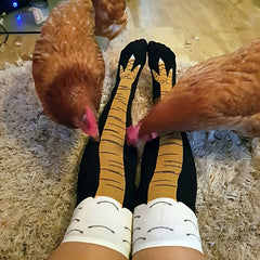 Funny Chicken Leg Crew Socks Novelty Cartoon Pattern Women Stockings