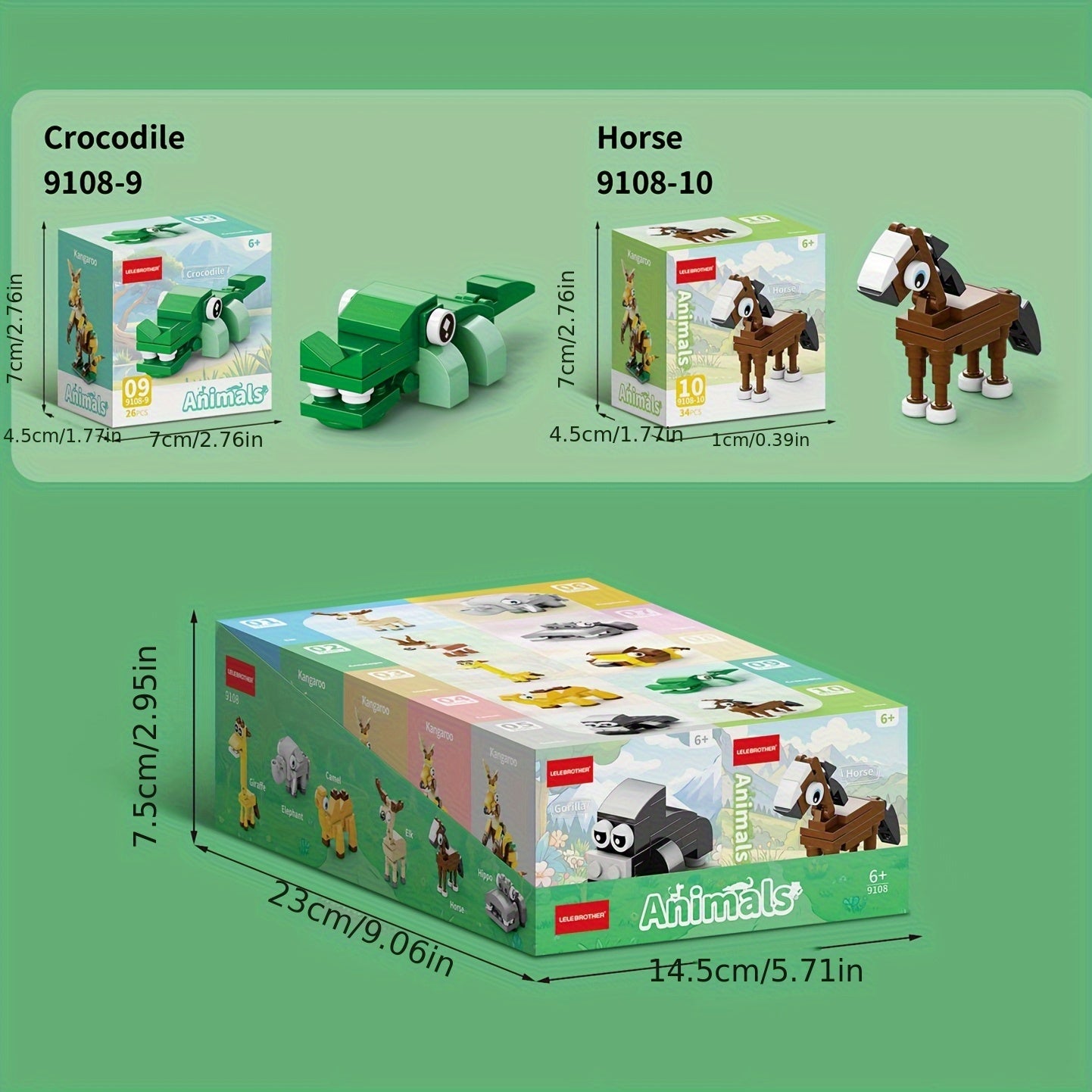 10 in 1 Mini Beast Series Building Blocks Set Toy - Fun Animal Model Puzzle Kit