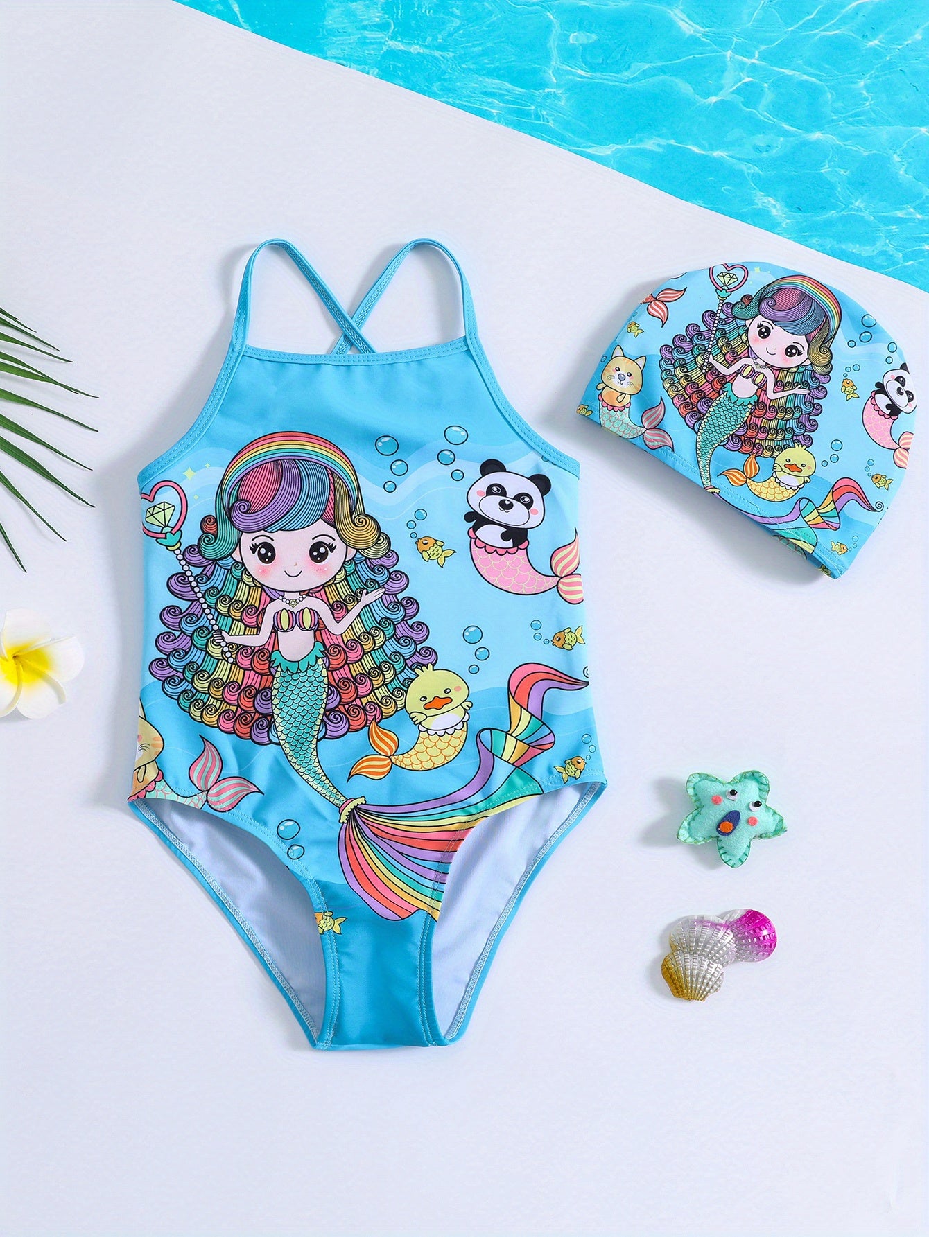 Mermaid Princess Bikini Swimsuit for Girls
