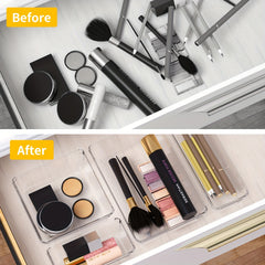 10 Pack Plastic Drawer Organisers for Makeup Office Kitchen Bathroom