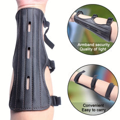 Adjustable Leather Archery Arm Guard Protects Forearm