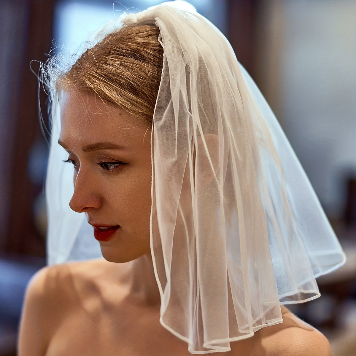 1 Tier Wedding Veil With Comb Bride Long Veil Wedding Decal Wedding Accessories