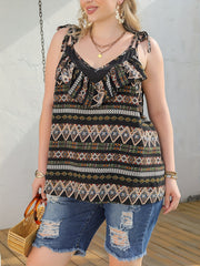 Geometric Print Boho Cami Top