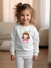 OERYUI Adorable Princess Graphic Pullover Top for Kids