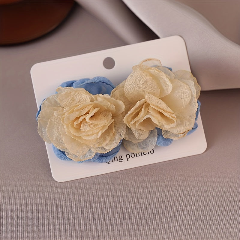 French Romantic Flower Earrings Niche Temperament Stud Jewelry