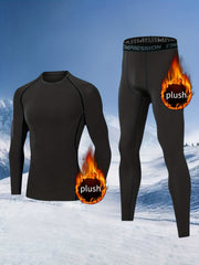 Men's Compression Thermal Outfit Warm Fleece Base Layer