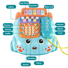 Baby Musical Phone Car Toy Educational Early Education Simulation Machine