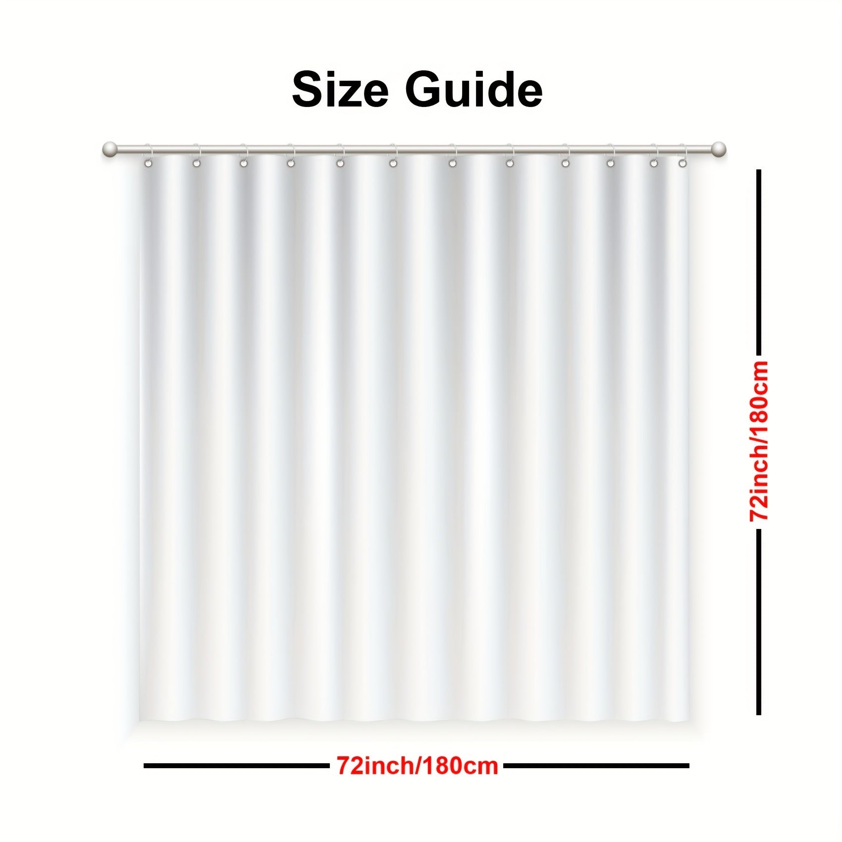 Grey Geometric Abstract Shower Curtain 182x182 cm