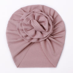 Thread Roll Flower Baby Hat For All Seasons