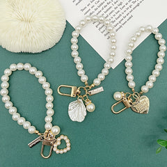Pearl Love Pendant Keychain Bag Purse Decorations Small Gift Women