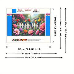 Floral & Parrot 5D Diamond Art Kit for Adults - Perfect Gift