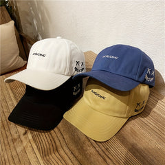 Clown Smiling Face Embroidered Baseball Cap Casual Dad Hat Adjustable Sun Hat
