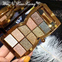 Sparkling Diamond Shimmer Eyeshadow Palette + Brush