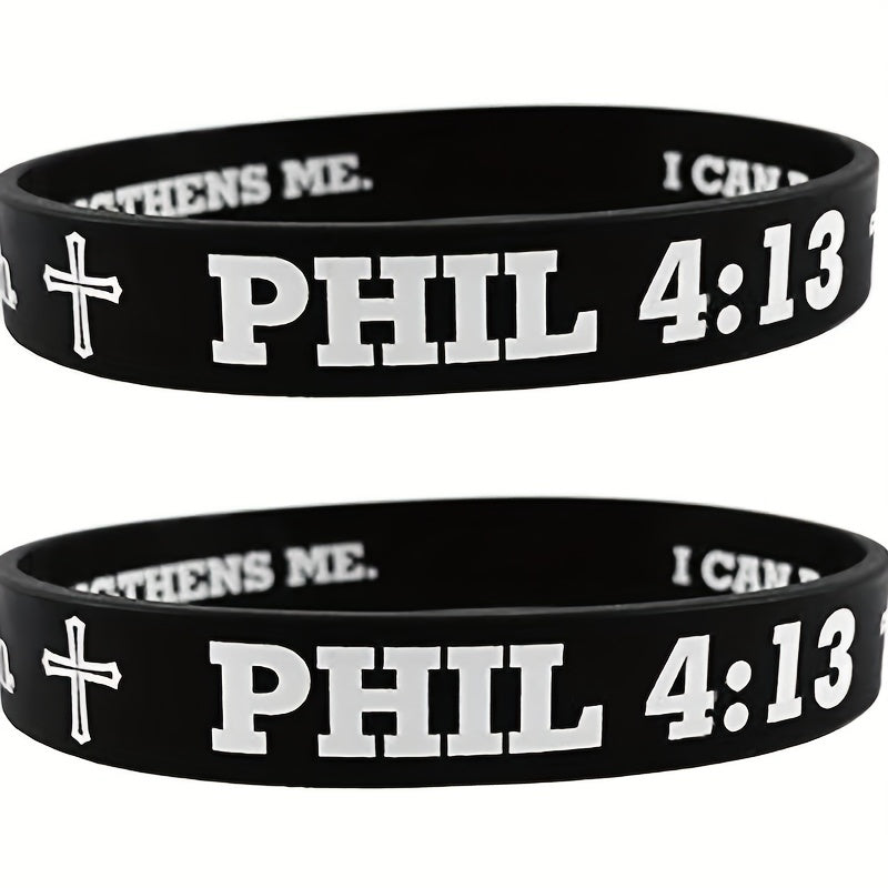 Bible Pattern Silicone Bracelet Rubber Wristband