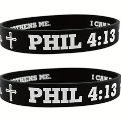 Bible Pattern Silicone Bracelet Rubber Wristband