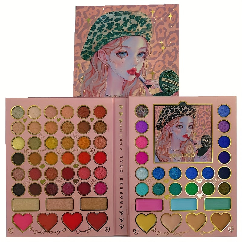 70 Colors Makeup Palette Eyeshadow Blusher Lipstick Leopard Print