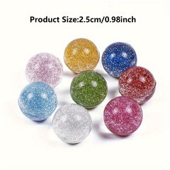 18pcs Glitter Bouncy Balls - Colorful Party Favors Toys Games Prizes