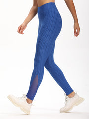 High Waist Butt Lifting Yoga Pants with Mesh Contrast