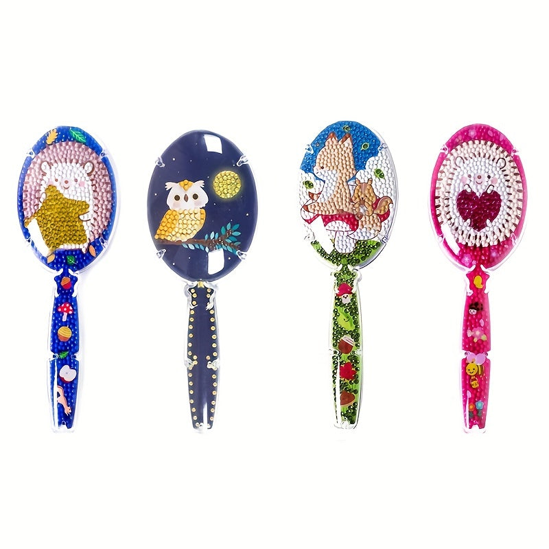 DIY Animal Painting Comb Soft Bristle Brush Diamond Painting Kit