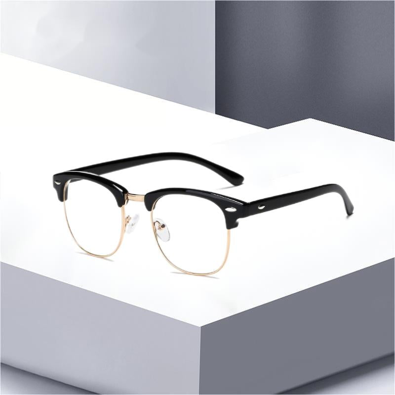 Light Blocking Glasses Semi Rimless Eyewear for Women Unisex