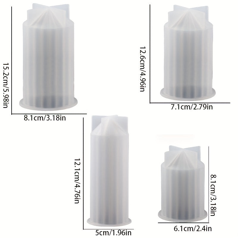 Resin Candle Silicone Molds 3 Sizes DIY Candles Set Home Decor