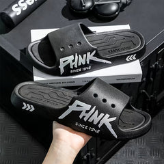 Men's PUNK Pattern Slides Soft Sole Slippers