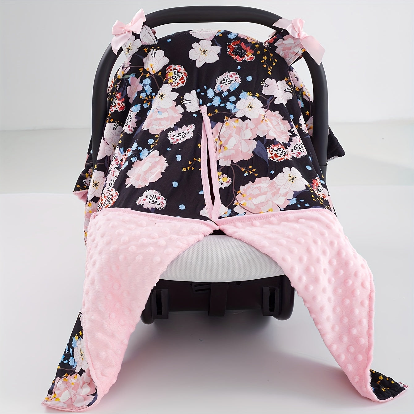 Flower Printed Butterfly Knot Car Sunshade Cover