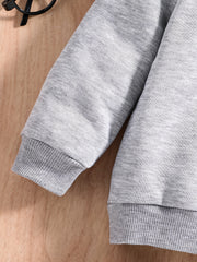 Baby Boys Hooded Sweatshirt Long Sleeve Pullover for Spring Fall