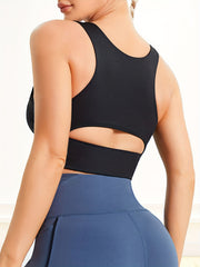 Wireless Sports Bra Cut Out Running Workout Bra Lingerie