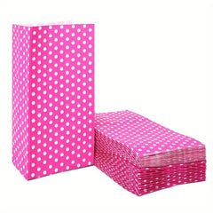8pcs Colorful Polka Dot Paper Candy Bags Open Top Gift Packing Paper Treat Bag