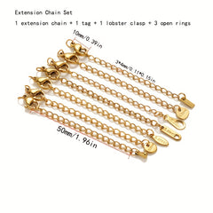 Stainless Steel Chain w/ Dangle Pendants Bracelet Necklace Tail Chain