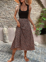 Floral Print Sleeveless Dress for Spring & Summer